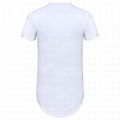 Custom Curved Hem T shirt Offer Drop Shipping Scallop T Shirt With Side Zipper