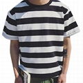 Wholesale striped t-shirt men Lightweight Hip Hop curved hem tee Hipster summer 