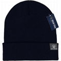 Blended Yarn Twist-knit Beanie With Customized Logo Woven Label Tag Winter Hat