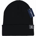 Blended Yarn Twist-knit Beanie With Customized Logo Woven Label Tag Winter Hat