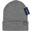 Blended Yarn Twist-knit Beanie With Customized Logo Woven Label Tag Winter Hat