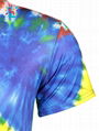 Wholesale Tie Dye Tshirt Colored Gradual Hip Hop Streetwear 3D Printing t-shirt