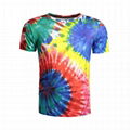 Wholesale Tie Dye Tshirt Colored Gradual Hip Hop Streetwear 3D Printing t-shirt