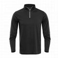 Wholesale Mens Fitted Merino Wool 1/4 Zip Long Sleeve T-Shirt Light Weight Warm