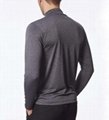 Wholesale Mens Fitted Merino Wool 1/4 Zip Long Sleeve T-Shirt Light Weight Warm