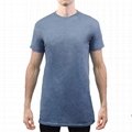 Streetwear Tall Tee Extra Long Line Slim Fit T Shirt 65 Polyester 35 Cotton
