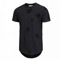 New design t shirt swag plain men's distressed swag t shirts hipster drop tail