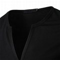 Personalized big V neck t shirt 100 bamboo plain tee shirts custom logo patch