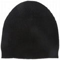 Wholesale cashmere beanie knitted skull cap winter ski hats plain custom logo