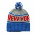 Wholesale new york logo jacquard beanie cap sa us ca uk Knitted embroidery patch