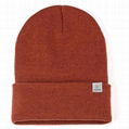 Custom heather Cuffed Beanie for Soft Warm Knit 10 Colors ribbed knit beanies