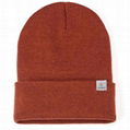 Custom heather Cuffed Beanie for Soft Warm Knit 10 Colors ribbed knit beanies