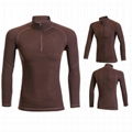 Custom Merino wool shirt mens 1/4 Zip Mock Neck Sweater Nxcaps