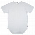 Wholesale scoop bottom t shirt curved hem long t shirt crew neck tees custom