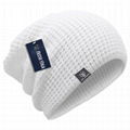 Men's Winter Thick Knit Slouchy Fit Outdoors Ski Beanie Hat Black Popcorn Beanie