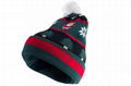 Custom Acrylic led lighting beanie winter warm unisex knitted Christmas hat cap