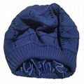 Custom satin lined beanie plain winter hats slouchy crochet pattern beret cap