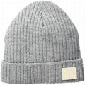 Wholesale Custom Embroidery Beanie Hats baggy 100% Organic Cotton Beanies With L