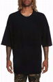 Hipster drop shoulder t-shrits oversized blank  60 cotton 40 polyester short 