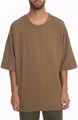 Hipster drop shoulder t-shrits oversized blank  60 cotton 40 polyester short 