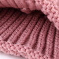 Autumn Winter hat knitted beanie pink warm stripe beanie cap cotton knitted cap