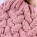 Autumn Winter hat knitted beanie pink warm stripe beanie cap cotton knitted cap