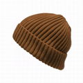 Custom Plain fisherman beanie men knitted hat cuff crochet winter hats