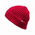 Custom Plain fisherman beanie men knitted hat cuff crochet winter hats