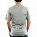 Lightweight merino wool tshirt men tee shirts blank Zipper Up t shirt crew neck 