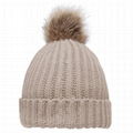 Wholesale acrylic beanies rib knitted pom pom beanie sprout winter hats