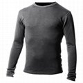 Classic merino wool tshirt blank tees mens crew neck tee long sleeve shirt 