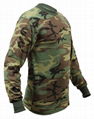 Wholesale Camo long sleeve t shirts custom army t shirt 60 cotton 40 poly casual