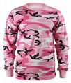 Wholesale Camo long sleeve t shirts custom army t shirt 60 cotton 40 poly casual