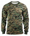 Wholesale Camo long sleeve t shirts custom army t shirt 60 cotton 40 poly casual