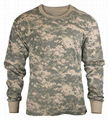 Wholesale Camo long sleeve t shirts custom army t shirt 60 cotton 40 poly casual