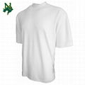 100% cotton turtleneck t-shirt white