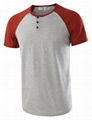 Men's Casual Short Sleeve Henley Shirt Raglan Fit Baseball T-Shirts Tee