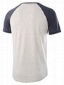 Men's Casual Short Sleeve Henley Shirt Raglan Fit Baseball T-Shirts Tee