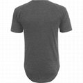 Hot sale plain 100% cotton t shirts short sleeve mens scoop scallop hem t shirts
