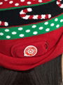 Light Up Gingerbread Christmas Hat Led Lights Beanie Machine Knitted cap beanie