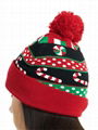 Light Up Gingerbread Christmas Hat Led Lights Beanie Machine Knitted cap beanie