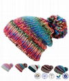 New Crochet Rasta Pom Beanie Tam Hat Womens Ladies Jamaica Colorful Rasta Hat