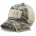 Stylish hats camo mesh back hats unstructured 6 panel baseball cap American flag