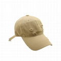 6 panel dad hat plain distressed baseball cap long strap fashion hip hop cap