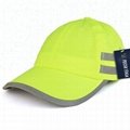 High Visibility Safety Cap Reflective Stripes Fluorescent Hunting Cap Hat