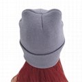 Womens Long Winter Hat Knit Skull Fleece Ski Cap Skully Merino Wool Warm Beanie