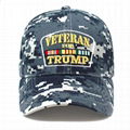 Trucker Hat Veterans for Trump Camouflage Baseball Cap HooK and Loop Closure Hat