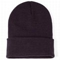 Wholesale Winter Hat Cuffed Fold Beanie Unisex Soft Warm Knit Custom Beanie Hat