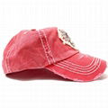 Wholesale frayed Patch blue denim distressed dad hat sports baseball cap hip hop