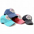 Wholesale frayed Patch blue denim distressed dad hat sports baseball cap hip hop